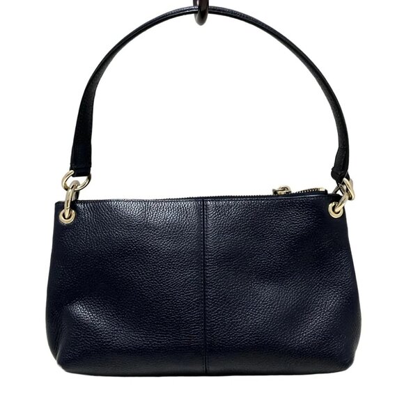 COACH Embossed Horse and Carriage Charly Crossbody 33521 Dark Navy Leather - Picture 3 of 10